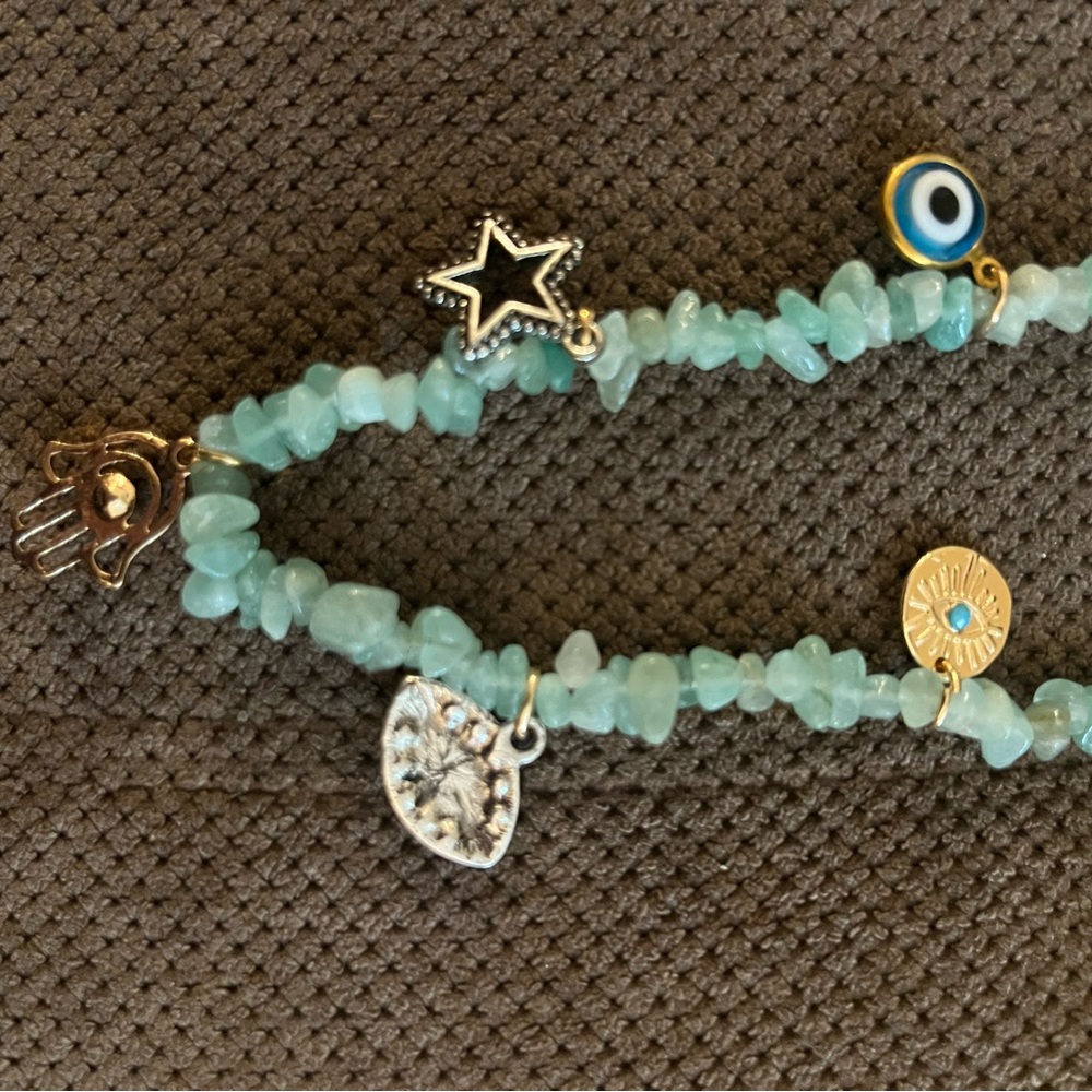 Torrid Turquoise Charm Necklace with Blue, Gold, and Silver Accents - Picture 3 of 4